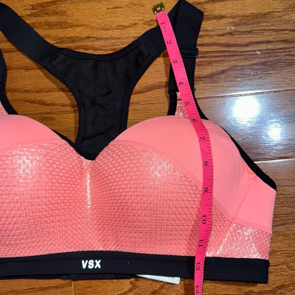 Victorias Secret Sport Incredible Coral Shine Racerback Sports Bra Size 36C - Picture 12 of 12